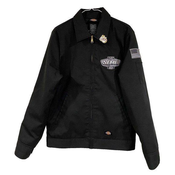 Dickies 2016 Las Vegas Sema Show Trade Only Shop Jacket Mens Sz SMALL TALL 28x21 - Picture 1 of 16